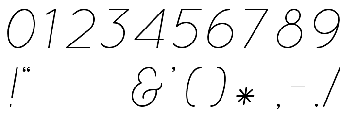 Quicksand-LightItalic Font OTHER CHARS