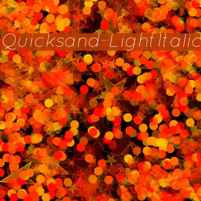 Quicksand-LightItalic Font examples