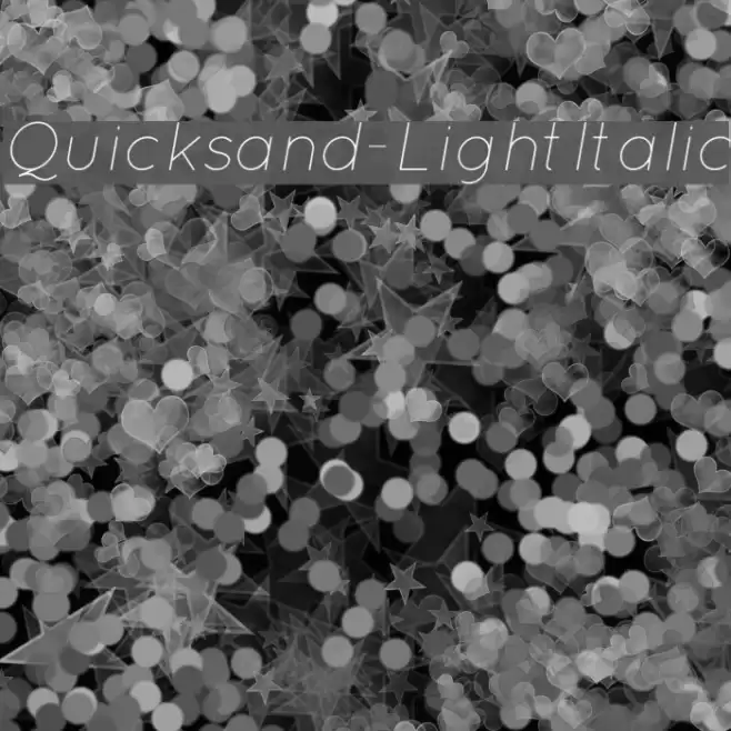 Quicksand-LightItalic  examples