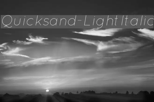 Quicksand-LightItalic  examples