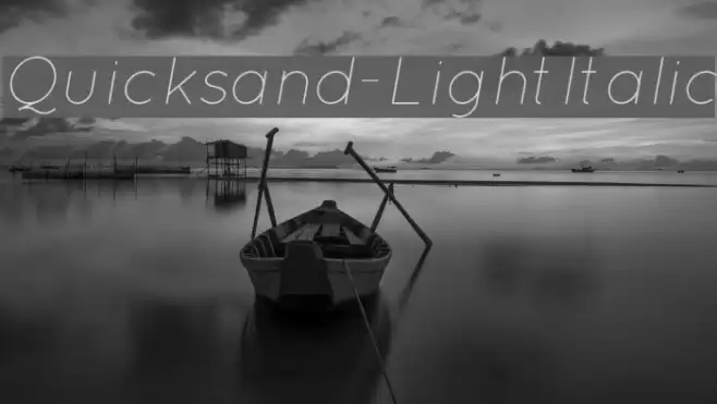 Quicksand-LightItalic  examples