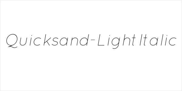 Quicksand-LightItalic Logo