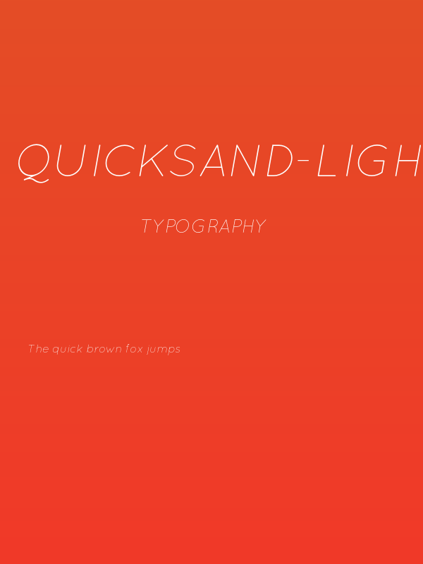 Quicksand-LightItalic Poster