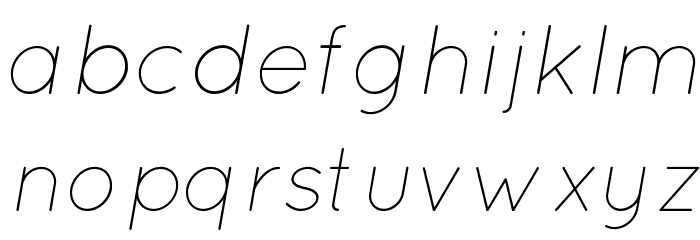 Quicksand-LightItalic Font LOWERCASE