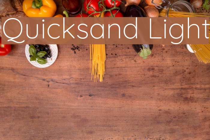 Quicksand Light Fonte examples