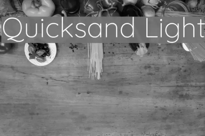 Quicksand Light Fonte examples