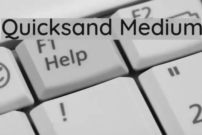 Quicksand Medium Font examples
