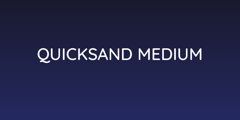 Quicksand Medium Social Header
