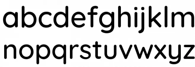 Quicksand Medium Font LOWERCASE