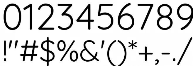 Quicksand Regular Font OTHER CHARS