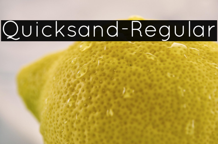 Quicksand-Regular Example 3