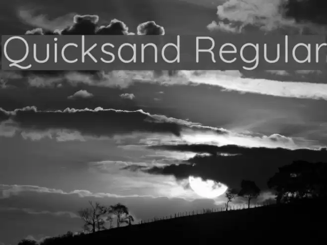 Quicksand Regular Font examples