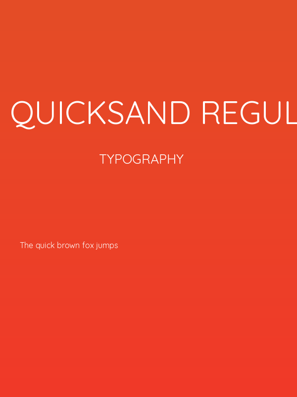 Quicksand Regular Poster