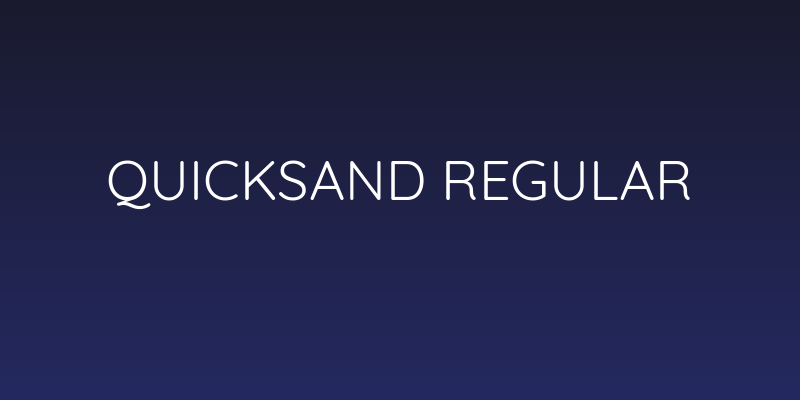 Quicksand Regular Social Header