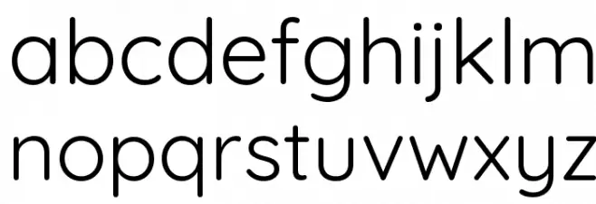 Quicksand Regular Font LOWERCASE