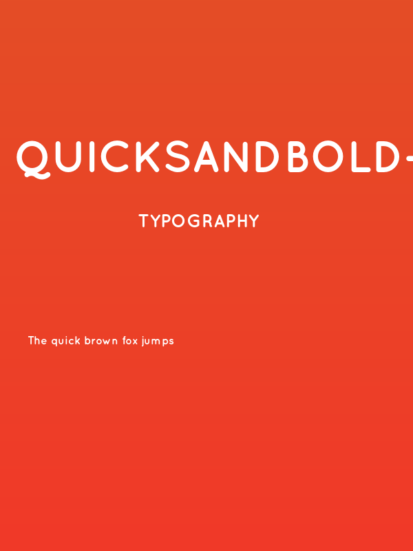 QuicksandBold-Regular Poster