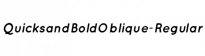QuicksandBoldOblique-Regular  Frei Schriftart Herunterladen