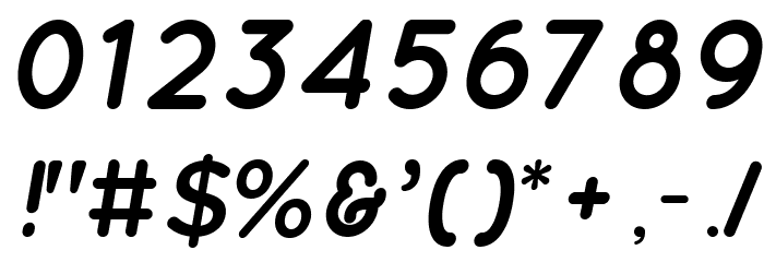 QuicksandBoldOblique-Regular Font OTHER CHARS