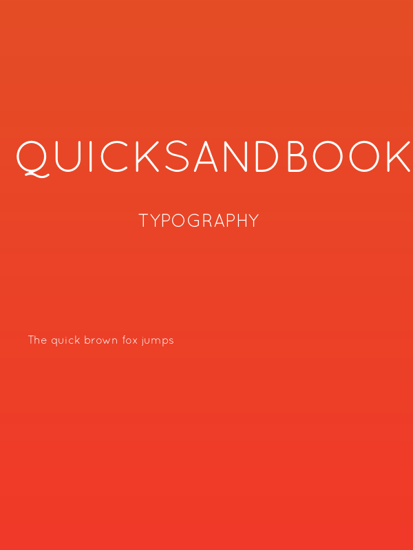QuicksandBook-Regular Poster
