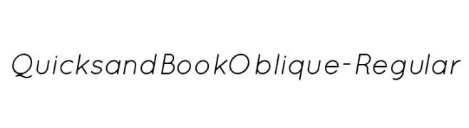 QuicksandBookOblique-Regular  les polices de caractères gratuit tlcharger