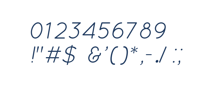 QuicksandBookOblique-Regular Other Characters