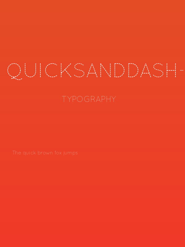 QuicksandDash-Regular Poster