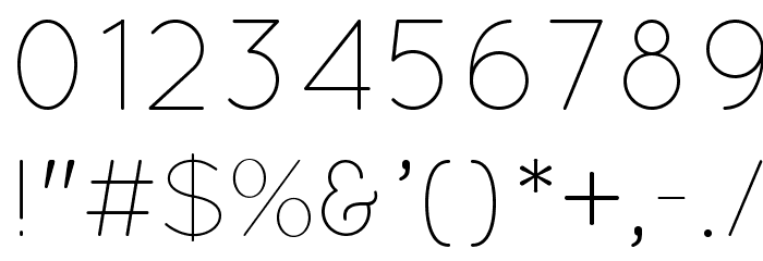 QuicksandLight-Regular Font OTHER CHARS