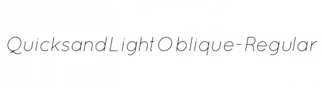 QuicksandLightOblique-Regular  Frei Schriftart Herunterladen