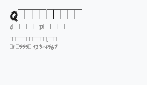 Quicksands Business Card