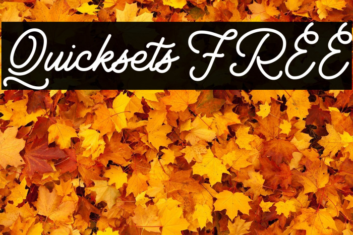 Quicksets FREE Example 3