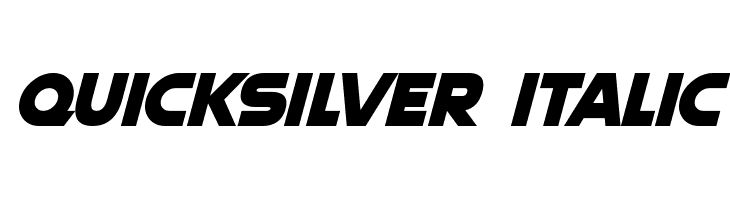Quicksilver Italic  Frei Schriftart Herunterladen