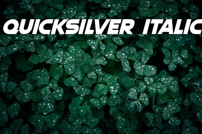 Quicksilver Italic Example 2
