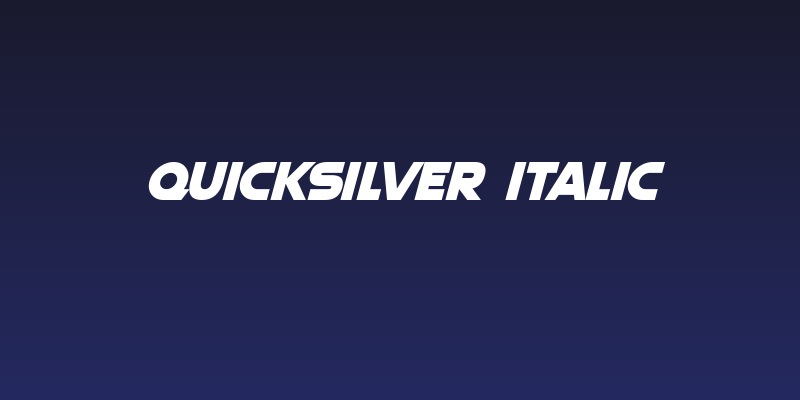 Quicksilver Italic Social Header