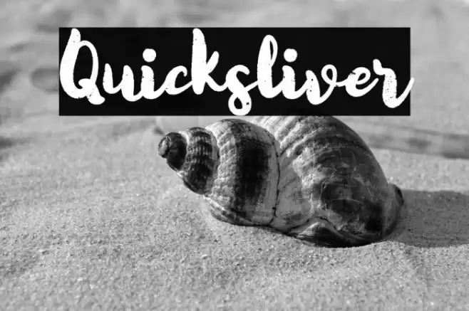 Quicksliver Font examples