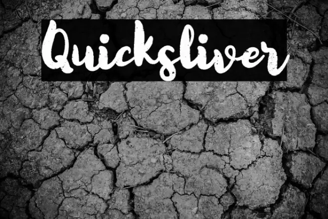 Quicksliver Font examples