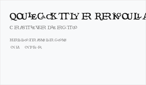 Quicktype Regular Business Card