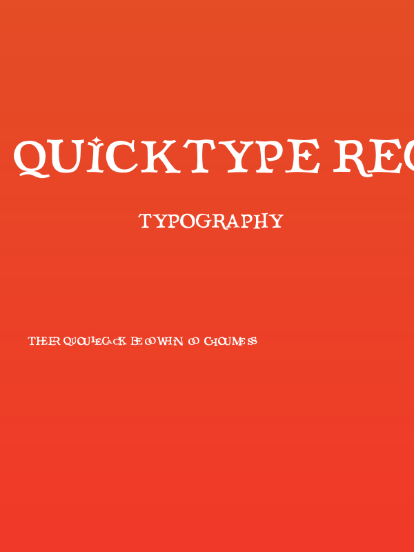 Quicktype Regular Poster