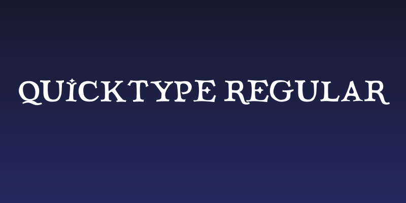 Quicktype Regular Social Header