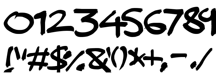 Quicky Brush Font OTHER CHARS