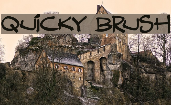 Quicky Brush Font examples