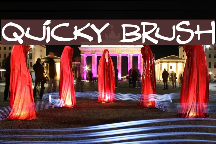 Quicky Brush Font examples