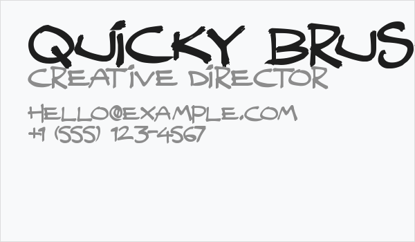 Quicky Brush Business Card