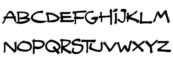 Quicky Brush Font LOWERCASE