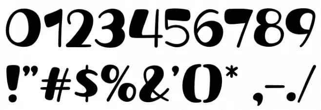 Quicky Story Font OTHER CHARS