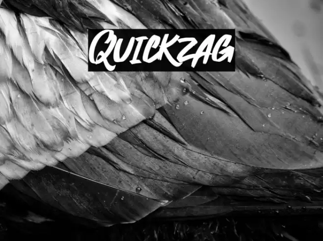 Quickzag Font examples
