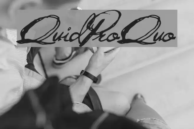 QuidProQuo Font examples
