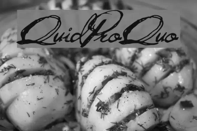 QuidProQuo Font examples