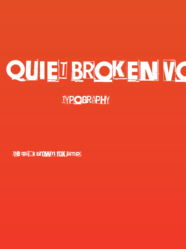 Quiet Broken Voice Poster