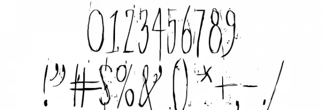 Quiet Horror Story Font OTHER CHARS