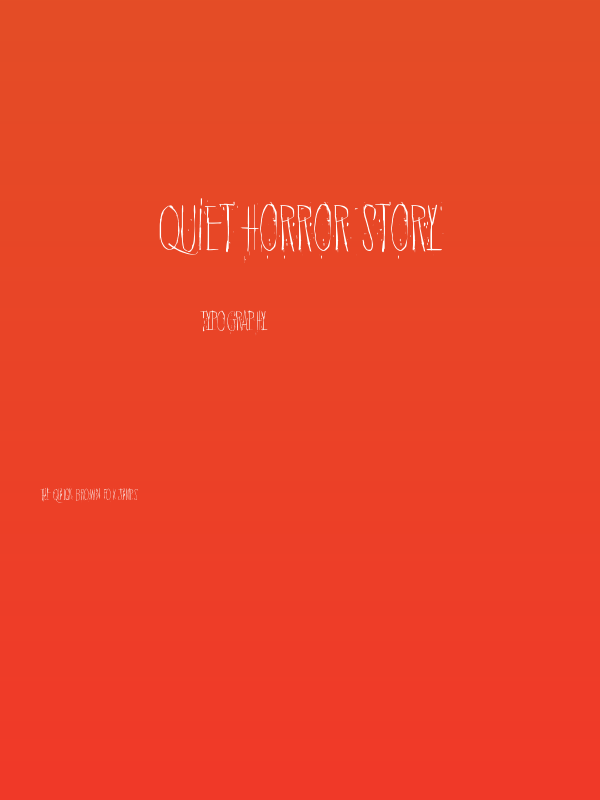 Quiet Horror Story Poster